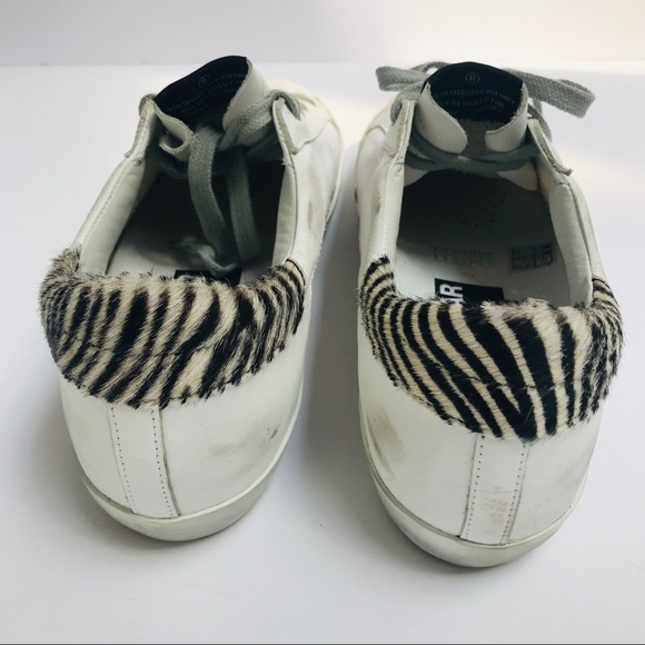 GOLDEN GOOSE Zebra Glitter Superstar Sneakers 40 - Picture 4 of 15